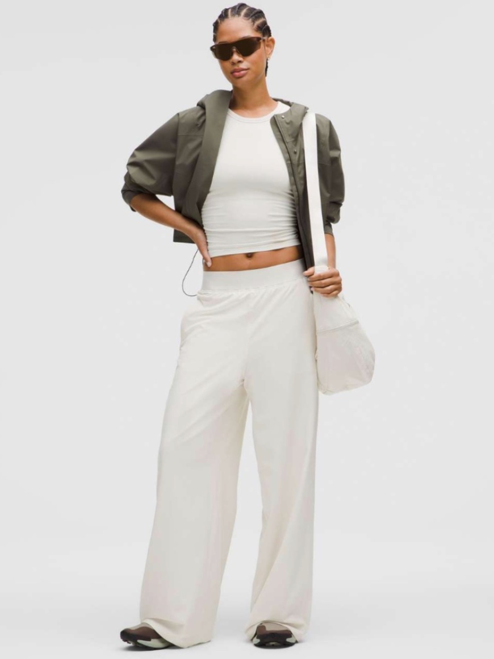 Lululemon Wide Leg White Breezy Pants - Size 4